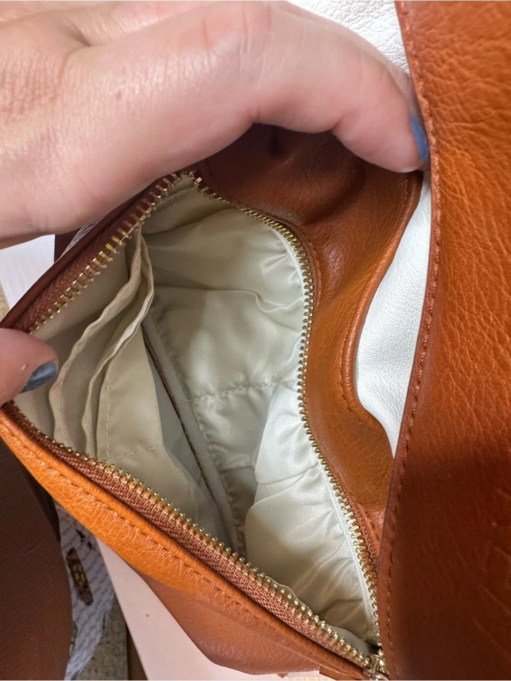 Wren Chestnut Brown and Cream Leather Backpack